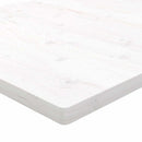 bordplade 100x50x2,5 cm rektangulær massivt fyrretræ hvid