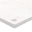 skrivebordsplade 100x50x2,5 cm massivt fyrretræ hvid
