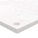 skrivebordsplade 100x60x2,5 cm massivt fyrretræ hvid