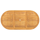 havebord med udtræk 110-160x80x75 cm massivt teaktræ