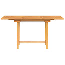 havebord med udtræk 110-160x80x75 cm massivt teaktræ
