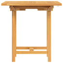 havebord med udtræk 110-160x80x75 cm massivt teaktræ