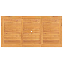havebord med udtræk 110-160x80x75 cm massivt teaktræ