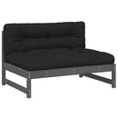 midtermodul til sofa 120x80 cm massivt fyrretræ grå