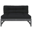 midtermodul til sofa 120x80 cm massivt fyrretræ grå