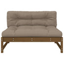 midtermodul til sofa 120x80 cm massivt fyrretræ honningbrun