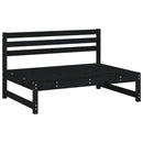 midtermodul til sofa 120x80 cm massivt fyrretræ sort