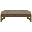 udendørs fodskammel 120x80 cm massivt fyrretræ honningbrun