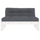 midtermodul til sofa 120x80 cm massivt fyrretræ hvid