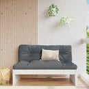 midtermodul til sofa 120x80 cm massivt fyrretræ hvid