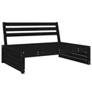 midtermodul til sofa 120x80 cm massivt fyrretræ sort