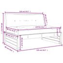 midtermodul til sofa 120x80 cm massivt douglasgran