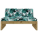 midtermodul til sofa 120x80 cm imprægneret fyrretræ