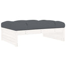 udendørs fodskammel 120x80 cm massivt fyrretræ hvid