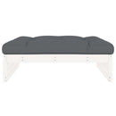 udendørs fodskammel 120x80 cm massivt fyrretræ hvid