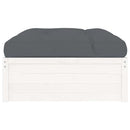 udendørs fodskammel 120x80 cm massivt fyrretræ hvid