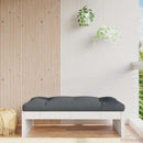 udendørs fodskammel 120x80 cm massivt fyrretræ hvid