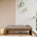 udendørs fodskammel 120x80 cm massivt fyrretræ honningbrun