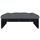 udendørs fodskammel 120x80 cm massivt fyrretræ sort