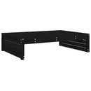 udendørs fodskammel 120x80 cm massivt fyrretræ sort