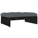 udendørs fodskammel 120x80 cm massivt fyrretræ sort
