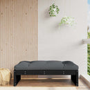 udendørs fodskammel 120x80 cm massivt fyrretræ sort