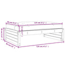 udendørs fodskammel 120x80 cm imprægneret fyrretræ