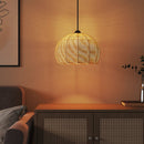 lampeskærm til loftlampe Ø36x26 cm jern og papir