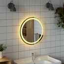badeværelsesspejl med LED-lys 50 cm rundt