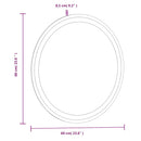 badeværelsesspejl med LED-lys 60 cm rundt