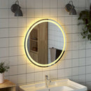 badeværelsesspejl med LED-lys 70 cm rundt