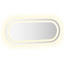 LED-badeværelsesspejl 50x20 cm oval