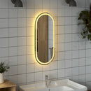 LED-badeværelsesspejl 80x35 cm oval