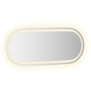 LED-badeværelsesspejl 90x40 cm oval
