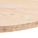 bordplade 60x30x2,5 cm oval massivt fyrretræ