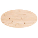 bordplade 70x35x2,5 cm massivt træ fyrretræ oval