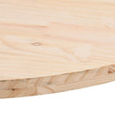 bordplade 70x35x2,5 cm massivt træ fyrretræ oval