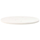 bordplade 70x35x2,5 cm oval massivt fyrretræ hvid