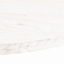 bordplade 80x40x2,5 cm oval massivt fyrretræ hvid