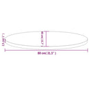 bordplade 80x40x2,5 cm oval massivt fyrretræ hvid