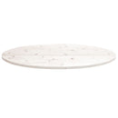 bordplade 100x50x2,5 cm oval massivt fyrretræ hvid