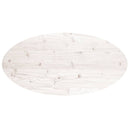 bordplade 100x50x2,5 cm oval massivt fyrretræ hvid