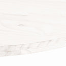 bordplade 100x50x2,5 cm oval massivt fyrretræ hvid