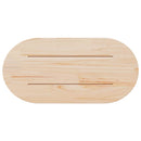 bordplade 60x30x2,5 cm massivt fyrretræ ovalt