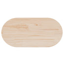 bordplade 60x30x2,5 cm massivt fyrretræ ovalt