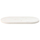 bordplade 60x30x2,5 cm oval massivt fyrretræ hvid
