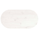 bordplade 60x30x2,5 cm oval massivt fyrretræ hvid