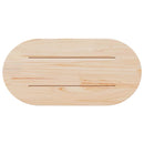 bordplade 70x35x2,5 cm massivt træ fyrretræ oval