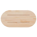 bordplade 80x40x2,5 cm oval massivt fyrretræ hvid