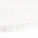 bordplade 80x40x2,5 cm oval massivt fyrretræ hvid